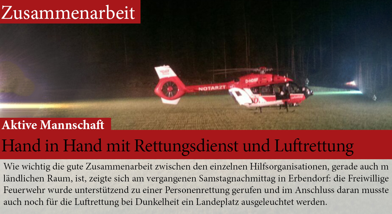 Personenrettung BRK Feuerwehr DLR Luftrettung Christoph Nürnberg