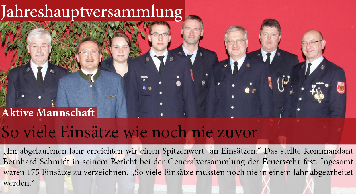 JHV 2016 Jahreshauptversammlung FFW Erbendorf