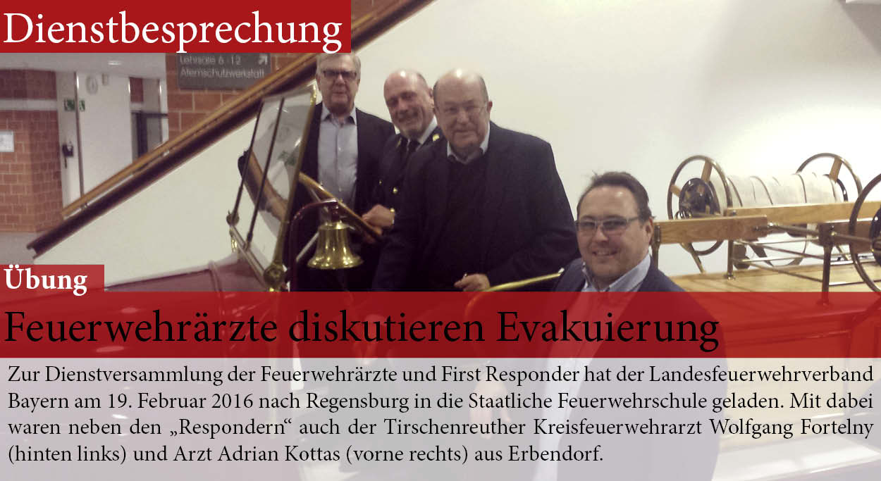 Dienstbesprechung Feuerwehrarzt Regensburg Bayern Erbendorf Kottas First Responder