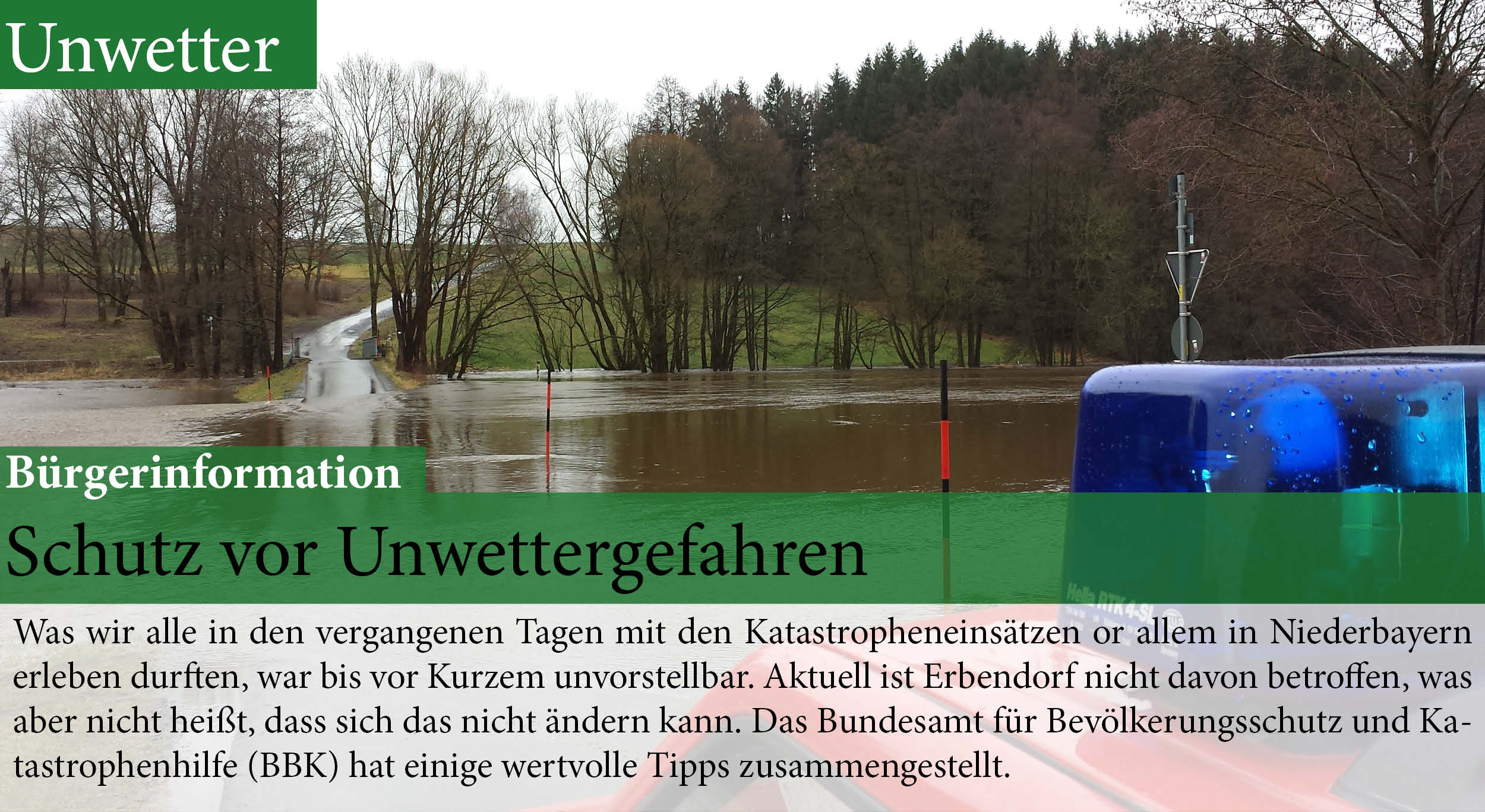 BBK Unwetter Katastrophenschutz Hochwasser Schutzmaßnahmen