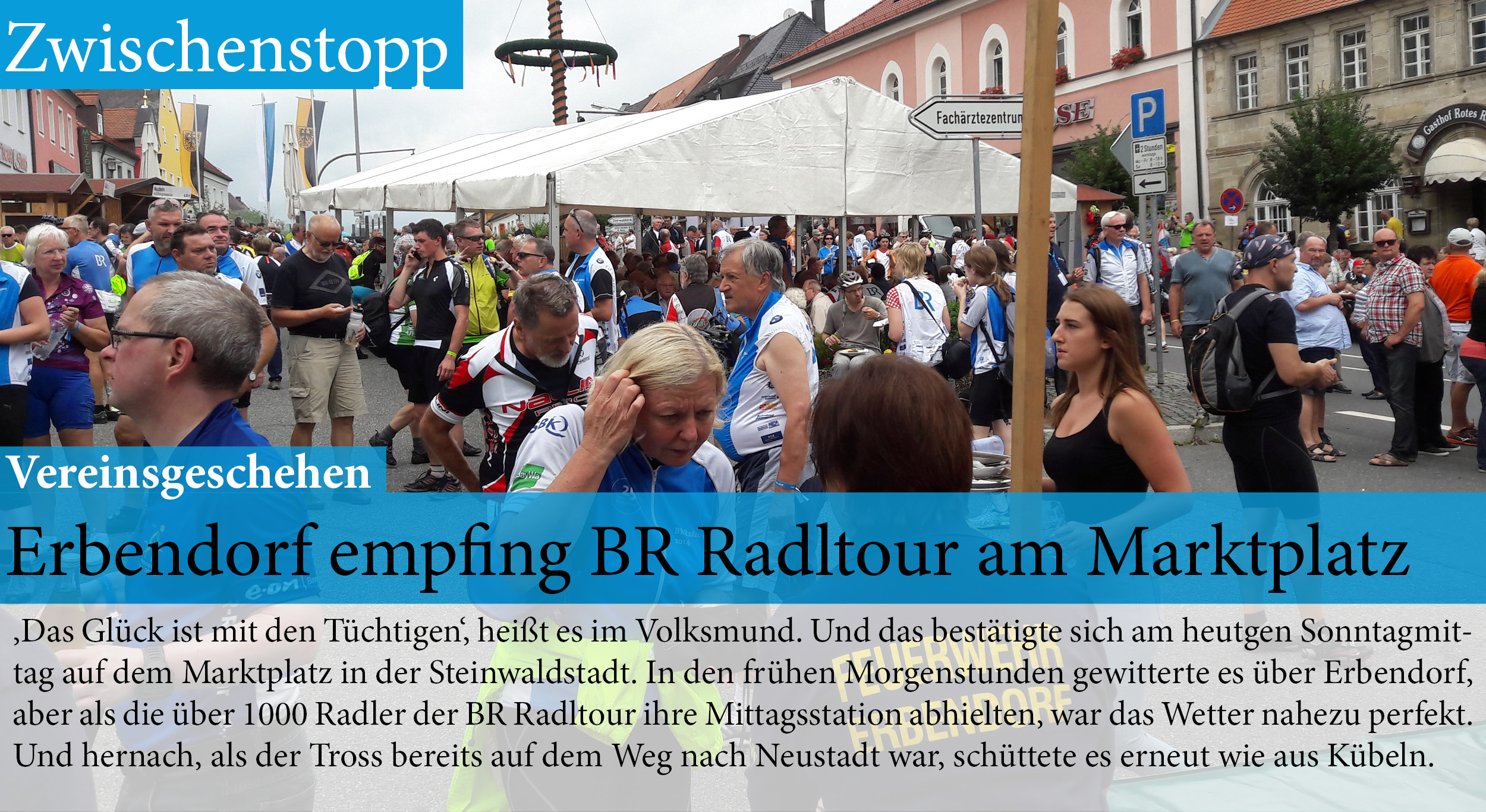 BR Radltour 2016 erste Etappe Marktredwitz Neustadt Erbendorf